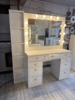 Vera Pro Kitaplıklı Işıklı Makyaj Masası - Görsel 3