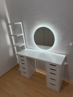 Yuvarlak Aynalı Makyaj Masası - Görsel 2