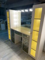 Lumina Gold – Bronz Aynalı LED Işıklı Makyaj Masası - Görsel 3